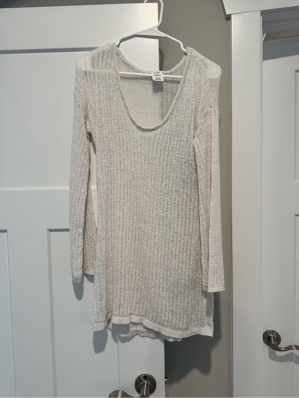 Shade & Shore Open-Knit Swimsuit Cover-Up | Cream | Size L (12–14)